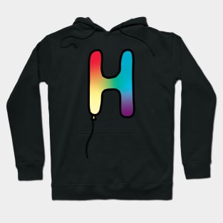 Initial Monogram Balloon Letter H Hoodie